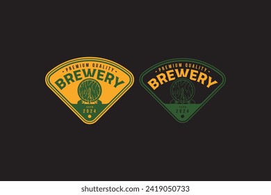 beer tap and keg logo design for bar and brewing company label, sign, symbol or brand identity