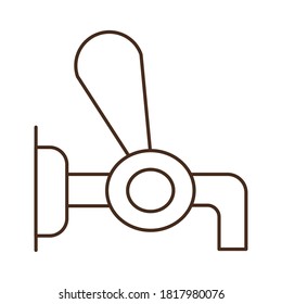 Bier tap line Stil Icon Design, Pub Alkoholbar Brauerei Getränk ale und Lager Thema Vektorgrafik