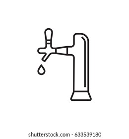 Beer tap outline icon.