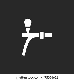 Beer tap symbol sign simple icon on background