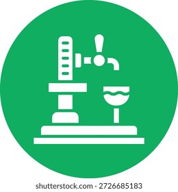 Illustration zum Entwerfen eines Vektorsymbols für das Bierzapfen