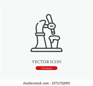 Beer tap vector icon.  Editable stroke. Symbol in Line Art Style for Design, Presentation, Website or Apps Elements. Pixel vector graphics - Vector