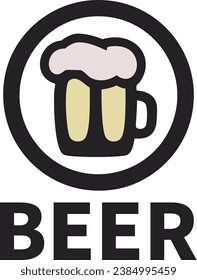 Beer text and illustration icons