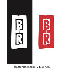 Beer text logotype. Mirrored character E. Vector logo.