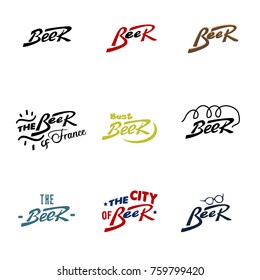 Beer text logotype. Vector text logo.