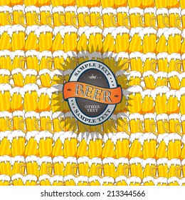 beer theme illustration
