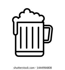beer thin line vector icon