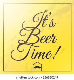 beer time vintage greeting card
