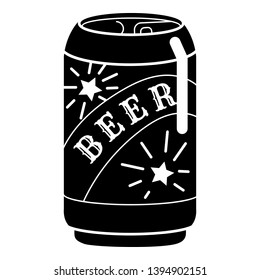 Beer tin can icon. Simple illustration of beer tin can vector icon for web design isolated on white background
