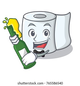 With beer tissue character cartoon style