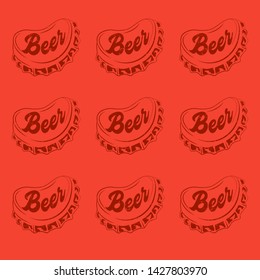 BEER TOP SLOGAN PRINT VECTOR