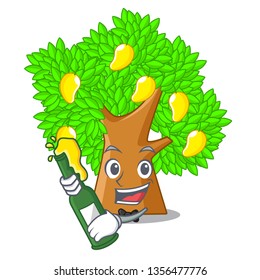 With beer toy cartoon mango tree above table