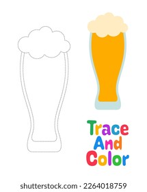 Beer tracing worksheet for kids