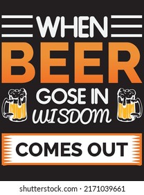 BONITO VECTOR DE DISEÑO DE CAMISETAS DE CERVEZA