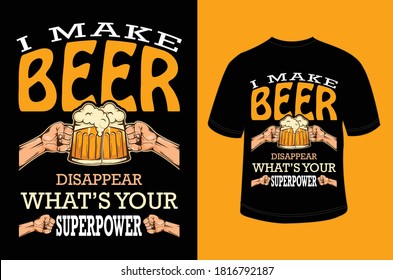 Diseño de camisetas de cerveza ( impresión de camisetas )