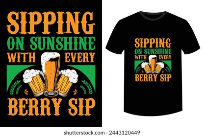 Beer t-shirt Design, vector lettering Illustration for prints on t-shirts