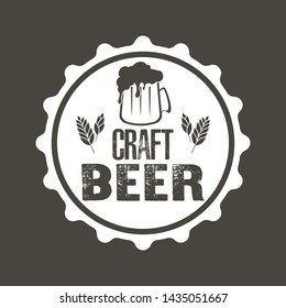 Beer typography. Beer logo template design. Grunge Style. Beer advertising. Vector  illustration