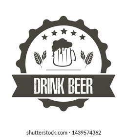 Beer typography. Beer logo template design. Grunge Style. Beer advertising. Vector  illustration