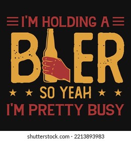 Beer typography tshirt design vector design 
