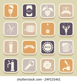 Beer universal icons for web and mobile applications. Vector illustration