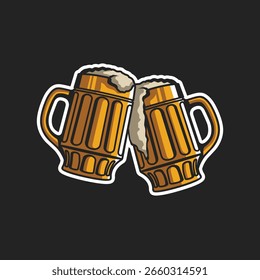 cerveja vetor abstrato logotipo estilo moderno