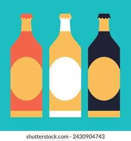 Beer. Vector. Alcohol icon. Flat style. Can be used for restaurants menu, cover, packaging.