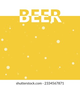Beer, vector background with white foam with alternating beer letters