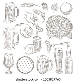 Vector de cerveza para bar club, restaurante, cerveza artesanal, Oktoberfest y bebidas.