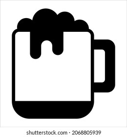beer vector black filled outline icon. Modern thin line symbols. Collection of traditional elements.