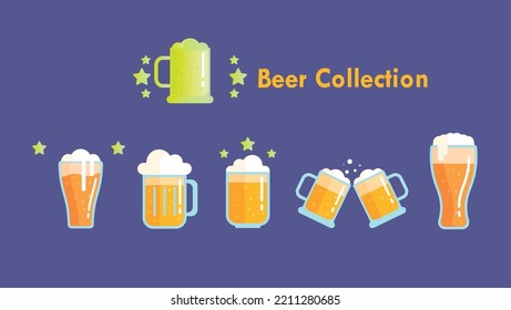 colección de vectores de cerveza vectores diseño gráfico marca de cerveza