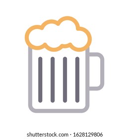 beer vector color line icon 