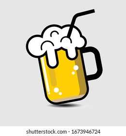 Beer vector design and illustration. beverage icon. eps10