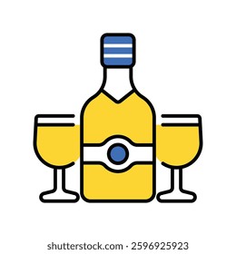Beer vector filled outline icon. EPS 10 file