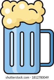 beer vector flat color icon 