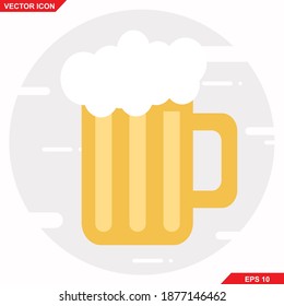 beer vector flat icon isolated