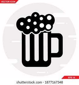 beer vector flat icon isolated