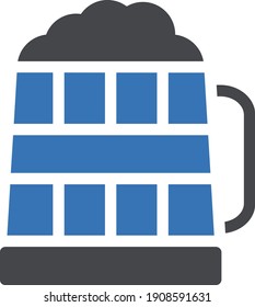 beer vector glyph color icon
