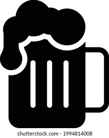 beer vector glyph flat icon