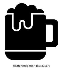 beer vector glyph icon. Modern glyph symbols. Collection of traditional elements.