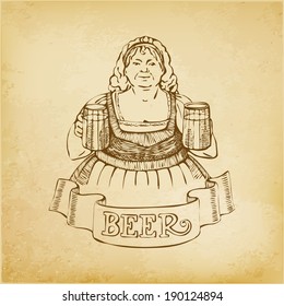 beer, Vector hand drawing