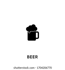 beer vector icon. beer black sign on white background. beer icon for web and app