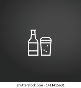 Beer vector icon. Beer concept stroke symbol design. Thin graphic elements vector illustration, outline pattern for your web site design, logo, UI. EPS 10.