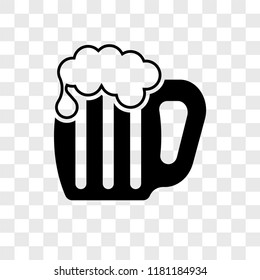 Beer vector icon isolated on transparent background, Beer logo concept