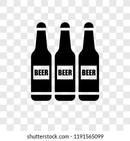 Beer vector icon isolated on transparent background, Beer transparency logo concept