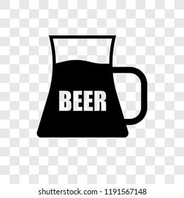 Beer vector icon isolated on transparent background, Beer transparency logo concept