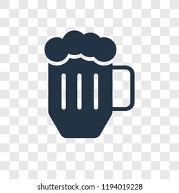 Beer vector icon isolated on transparent background, Beer transparency logo concept