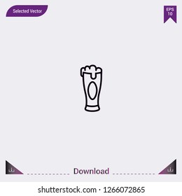 Beer vector icon. Modern, simple, isolated, flat best quality icon for web site designs or mobile apps. Vector illustration.