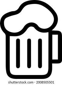 Beer vector icon. Mug of beer simple isolated logo symbol. Brewery logo vector icon.