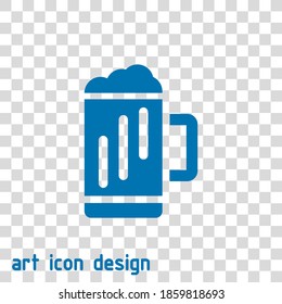 icono del vector de cerveza en un fondo abstracto