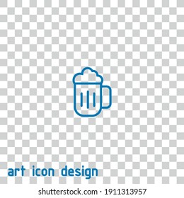 beer vector icon on an abstract background